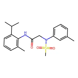 2-(3-methyl-N-methylsulfonylanilino)-N-(2-methyl-6-propan-2-ylphenyl)acetamide structure