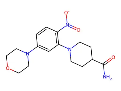 1-(5-Morpholin-4-yl-2-nitrophenyl)piperidine-4-carboxamide structure