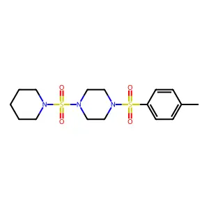 1-[(4-Methylphenyl)sulfonyl]-4-(1-piperidinylsulfonyl)piperazine structure