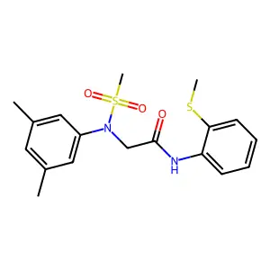2-(3,5-dimethyl-N-methylsulfonylanilino)-N-(2-methylsulfanylphenyl)acetamide structure
