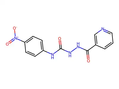 1-(4-Nitrophenyl)-3-(pyridine-3-carbonylamino)urea structure