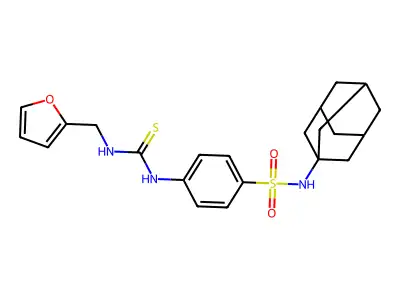 1-[4-(1-Adamantylsulfamoyl)phenyl]-3-(furan-2-ylmethyl)thiourea structure