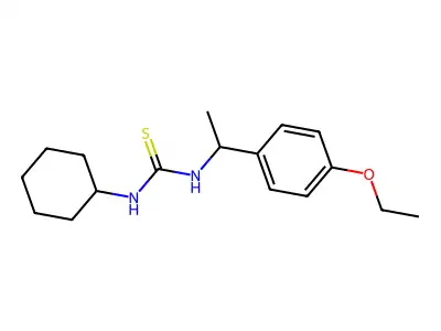1-Cyclohexyl-3-[1-(4-ethoxyphenyl)ethyl]thiourea structure