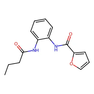 N-[2-(butanoylamino)phenyl]furan-2-carboxamide structure