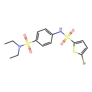 5-bromo-N-[4-(diethylsulfamoyl)phenyl]thiophene-2-sulfonamide structure
