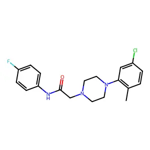 2-[4-(5-chloro-2-methylphenyl)piperazin-1-yl]-N-(4-fluorophenyl)acetamide structure