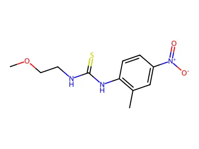 N-(2-Methoxyethyl)-N'-(2-methyl-4-nitrophenyl)thiourea structure