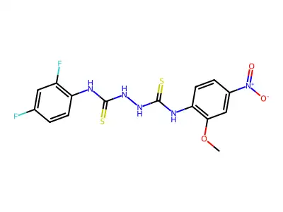 1-(2,4-Difluorophenyl)-3-[(2-methoxy-4-nitrophenyl)carbamothioylamino]thiourea structure