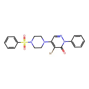 5-[4-(Benzenesulfonyl)piperazin-1-yl]-4-bromo-2-phenylpyridazin-3-one structure