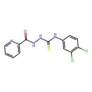 N-(3,4-dichlorophenyl)-2-(2-pyridinylcarbonyl)hydrazinecarbothioamide structure