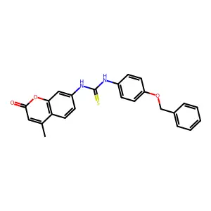 1-(4-Methyl-2-oxochromen-7-yl)-3-(4-phenylmethoxyphenyl)thiourea structure