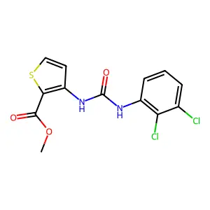 Methyl 3-{[(2,3-dichloroanilino)carbonyl]amino}-2-thiophenecarboxylate structure