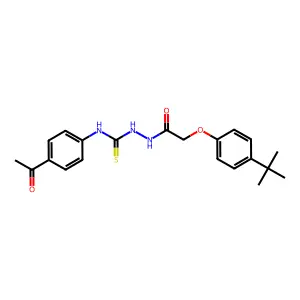1-(4-Acetylphenyl)-3-[[2-(4-tert-butylphenoxy)acetyl]amino]thiourea structure