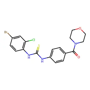 1-(4-Bromo-2-chlorophenyl)-3-[4-(morpholine-4-carbonyl)phenyl]thiourea structure