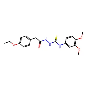 1-(3,4-Dimethoxyphenyl)-3-[[2-(4-ethoxyphenyl)-1-oxoethyl]amino]thiourea structure