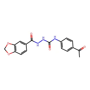 1-(4-Acetylphenyl)-3-(1,3-benzodioxole-5-carbonylamino)urea structure