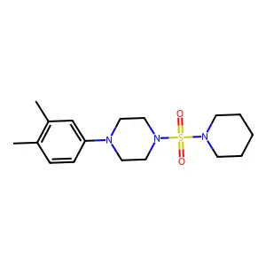 4-(3,4-Dimethylphenyl)-1-(piperidylsulfonyl)piperazine structure