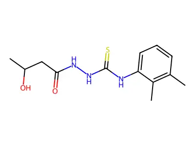 1-(2,3-Dimethylphenyl)-3-(3-hydroxybutanoylamino)thiourea structure