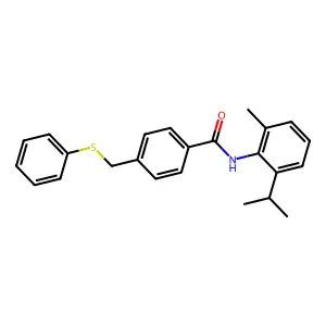 N-(2-methyl-6-propan-2-ylphenyl)-4-(phenylsulfanylmethyl)benzamide structure