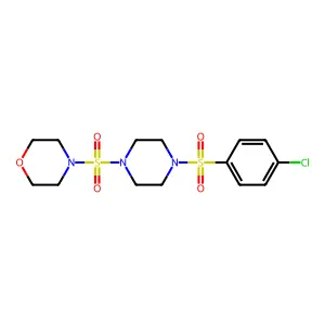 4-({4-[(4-Chlorophenyl)sulfonyl]piperazinyl}sulfonyl)morpholine structure