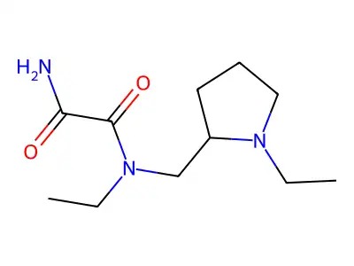 N-ethyl-N'-[(1-ethylpyrrolidin-2-yl)methyl]ethanediamide structure