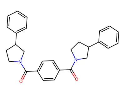 [4-(3-Phenylpyrrolidine-1-carbonyl)phenyl]-(3-phenylpyrrolidin-1-yl)methanone structure