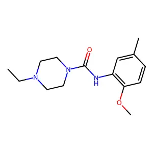 4-ethyl-N-(2-methoxy-5-methylphenyl)piperazine-1-carboxamide structure