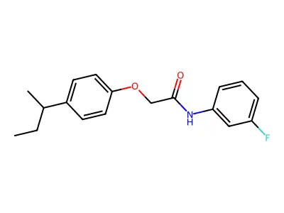 2-(4-sec-butylphenoxy)-N-(3-fluorophenyl)acetamide structure