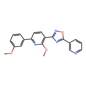 3-[2-Methoxy-6-(3-methoxyphenyl)pyridin-3-yl]-5-pyridin-3-yl-1,2,4-oxadiazole structure