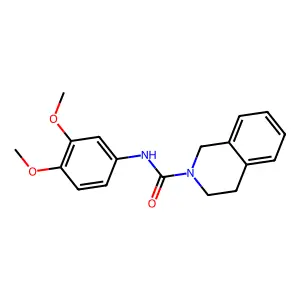 N-(3,4-dimethoxyphenyl)-3,4-dihydro-1H-isoquinoline-2-carboxamide structure