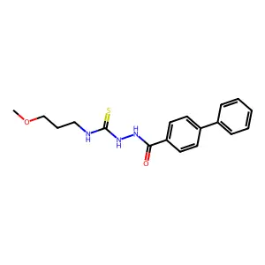 1-(3-Methoxypropyl)-3-[(4-phenylbenzoyl)amino]thiourea structure