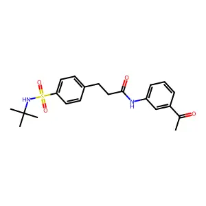 N-(3-acetylphenyl)-3-[4-(tert-butylsulfamoyl)phenyl]propanamide structure