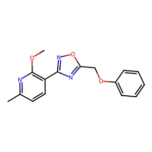 3-(2-Methoxy-6-methylpyridin-3-yl)-5-(phenoxymethyl)-1,2,4-oxadiazole structure