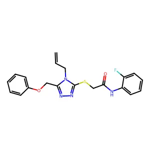 N-(2-fluorophenyl)-2-{[5-(phenoxymethyl)-4-(prop-2-en-1-yl)-4H-1,2,4-triazol-3-yl]sulfanyl}acetamide structure