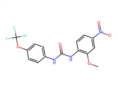 1-(2-Methoxy-4-nitrophenyl)-3-[4-(trifluoromethoxy)phenyl]urea structure