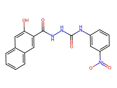 1-[(3-Hydroxynaphthalene-2-carbonyl)amino]-3-(3-nitrophenyl)urea structure