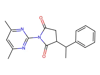 1-(4,6-Dimethylpyrimidin-2-yl)-3-(1-phenylethyl)pyrrolidine-2,5-dione structure