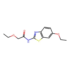 2-ethoxy-N-(6-ethoxy-1,3-benzothiazol-2-yl)acetamide structure