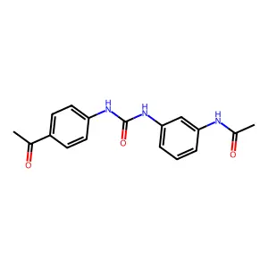 N-[3-[(4-acetylphenyl)carbamoylamino]phenyl]acetamide structure