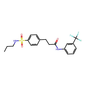 3-[4-(propylsulfamoyl)phenyl]-N-[3-(trifluoromethyl)phenyl]propanamide structure