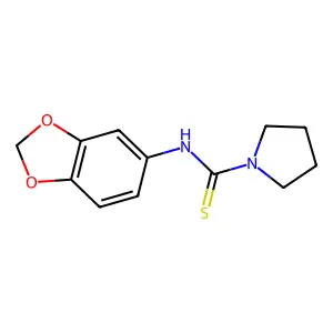 N-(1,3-benzodioxol-5-yl)pyrrolidine-1-carbothioamide structure