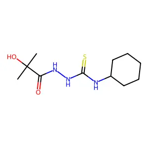 1-Cyclohexyl-3-[(2-hydroxy-2-methylpropanoyl)amino]thiourea structure