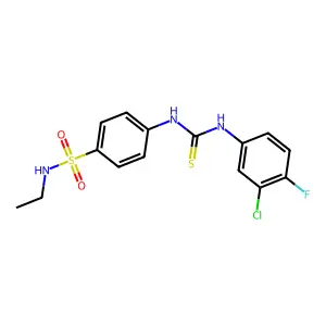 1-(3-Chloro-4-fluorophenyl)-3-[4-(ethylsulfamoyl)phenyl]thiourea structure