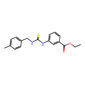 Ethyl 3-{[(4-methylbenzyl)carbamothioyl]amino}benzoate structure