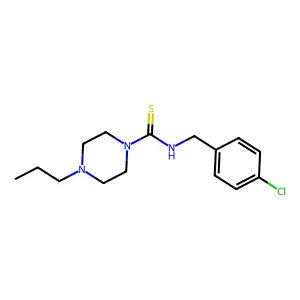N-[(4-chlorophenyl)methyl]-4-propylpiperazine-1-carbothioamide structure