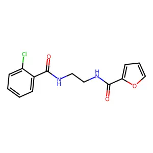 N-[2-[(2-chlorobenzoyl)amino]ethyl]furan-2-carboxamide structure