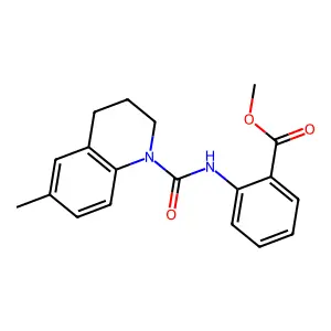Methyl 2-[(6-methyl-1,2,3,4-tetrahydroquinolyl)carbonylamino]benzoate structure