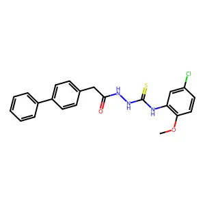 1-(5-Chloro-2-methoxyphenyl)-3-[[2-(4-phenylphenyl)acetyl]amino]thiourea structure