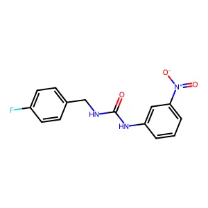 N-(4-fluorobenzyl)-N'-(3-nitrophenyl)urea structure