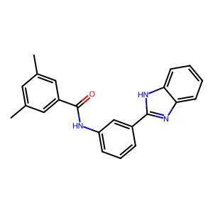 N-[3-(1H-benzimidazol-2-yl)phenyl]-3,5-dimethylbenzamide structure